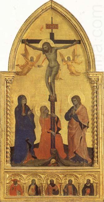 Nardo di Cione Crucifixion Scene with Mourners SS.Jerome,James the Lesser,Paul,James the Greater,and Peter Martyr china oil painting image